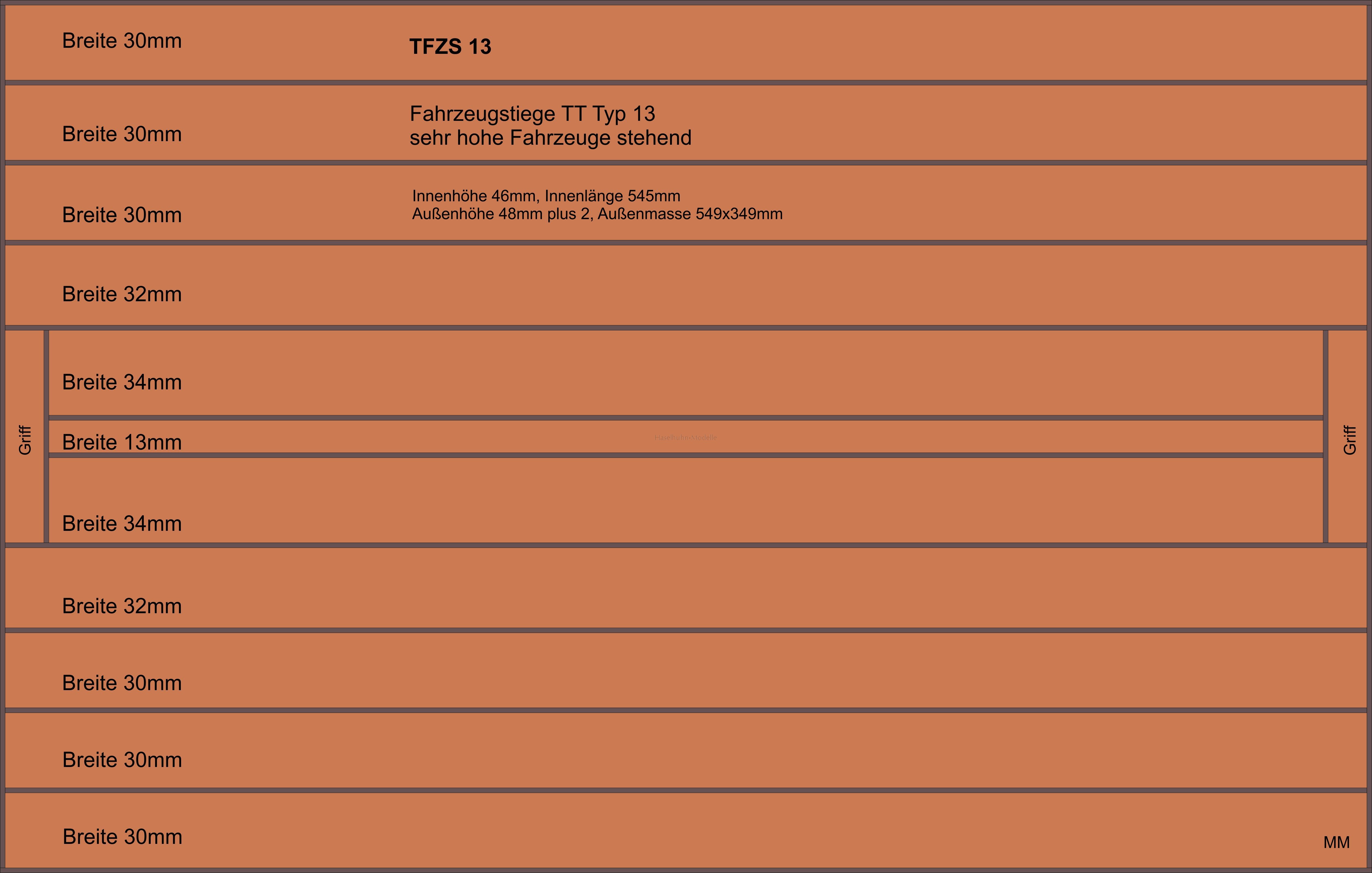 Fahrzeugstiege TT Typ 13 für Eurobox 600 x 400 mm 