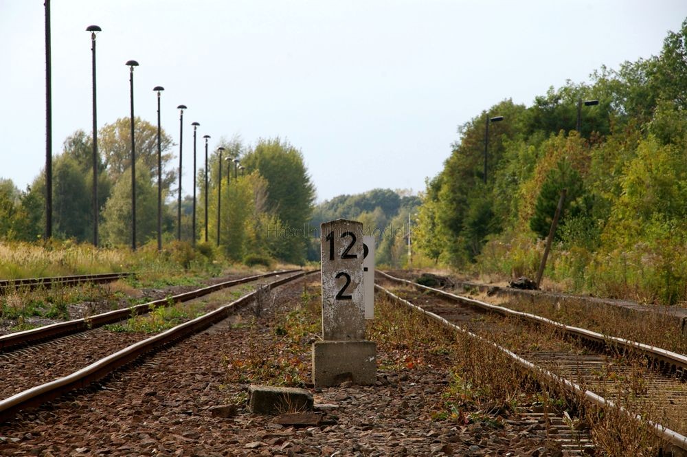 dieser km-Stein setzt sich in Meuselwitz erfolgreich gegen den Verfall durch