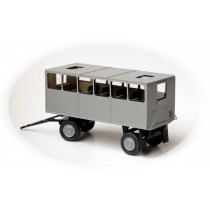 H310BS - Bausatz Anhänger für Personentransport / Leutewagen H0 - aufgebaut