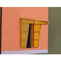 Modell eines Windfangs für Haustüren - belegt mit Wellpolyester-Platten