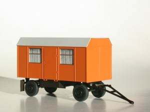 Bauwagen 5m Trapezdach 1:87 / H0 orange